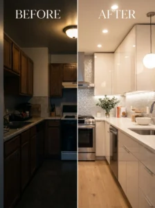 How to brighten a windowless kitchen without natural light
