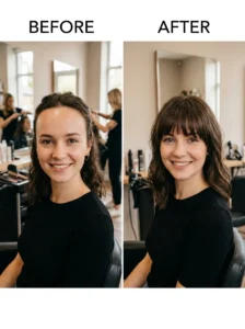 Hair structure changing during the dark to blonde lightening process.