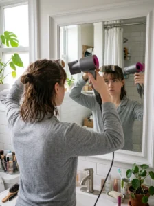 Regular blonde hair maintenance at a professional salon.