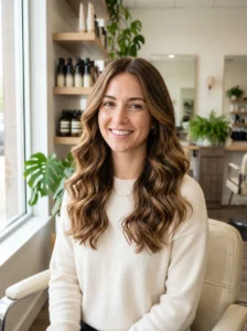 Alt Text: Healthy hair after successfully growing out a bad haircut.