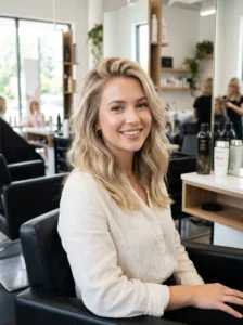 Alt Text: Healthy fine hair with natural root volume.