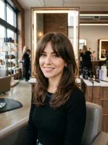 First salon session of a safe dark to blonde hair transformation.