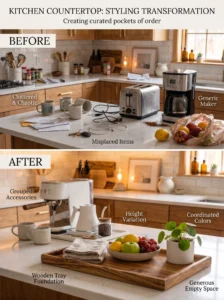 How to style a kitchen counter without making it look messy