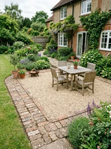 Alt Text: Budget patio flooring made to look more expensive with clean design details.