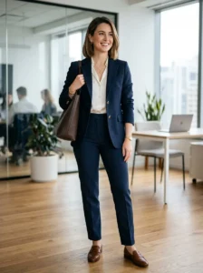 Candidate researching company dress code before interview