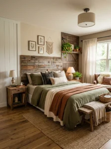 Alt Text: Wood-based DIY headboard designs using affordable materials.