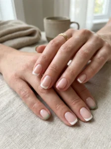 Practical short French tip nail combinations for everyday wear