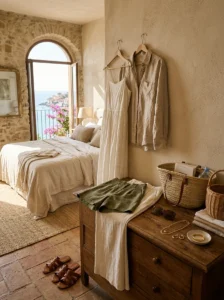 Italian summer outfits featuring lightweight linen pieces