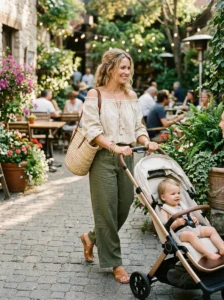 Alt Text: Comfortable boho-inspired loungewear outfit for momsAlt Text: Comfortable boho-inspired loungewear outfit for moms