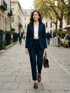 Alt Text: Different outfit formality levels matched with appropriate footwear