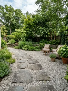 Alt Text: Affordable concrete paver patio with a clean structured layout.