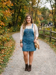 Alt Text: Plus size woman wearing flat leather sandals with a boho dress.