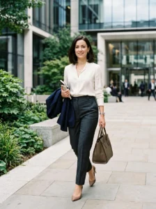 Business casual outfit for an uncertain job interview