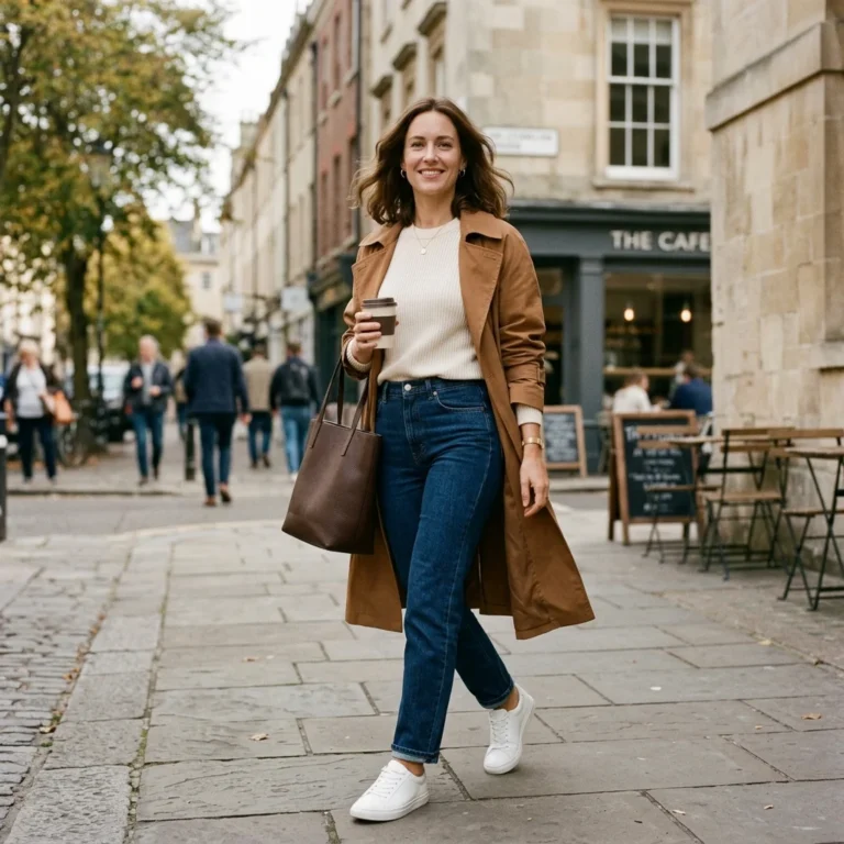 Stylish woman wearing a polished everyday outfit that demonstrates how personal style is not about money.